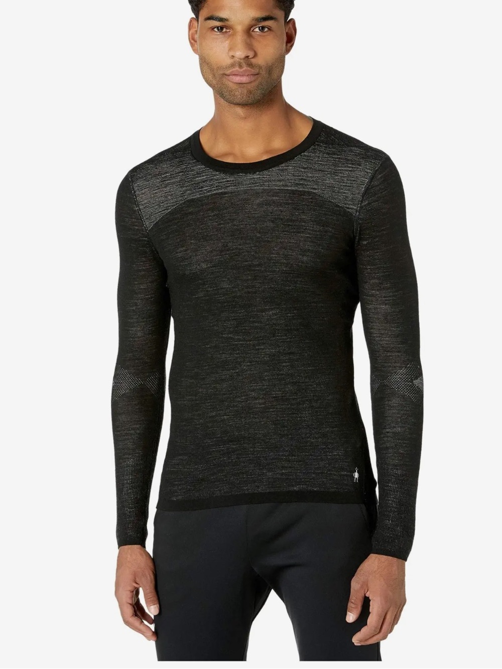 Smartwool Black Intraknit Merino 200 Crew Long Sleeve Breathable Shirt Sz S